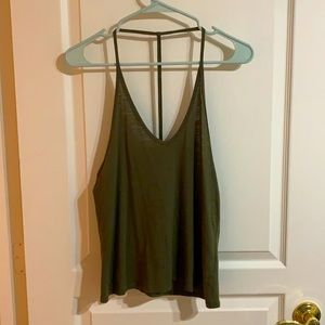Free People olive cami tank top